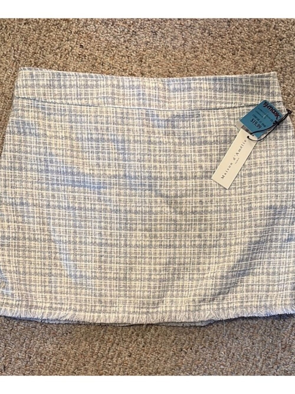 NWT Stylish Blue Tweed Skirt